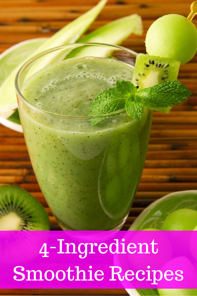Easy smoothie recipes with only 4 ingredients!