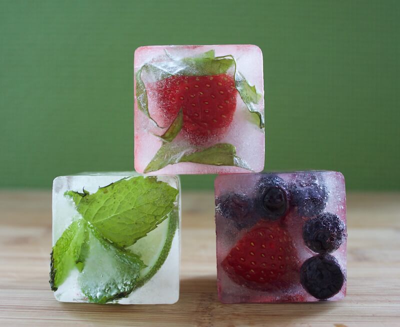 Flavored ice cubes