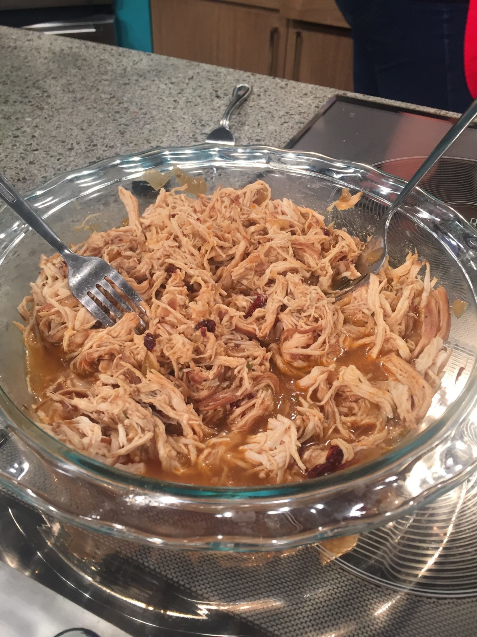 Shredded chicken for Crockpot Chipotle Chicken Tacos for Quick and Easy Dinners for Busy Summer Nights