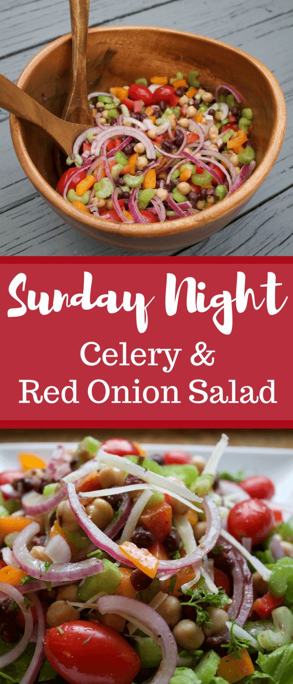 Sunday Night Celery and Red Onion Salad
