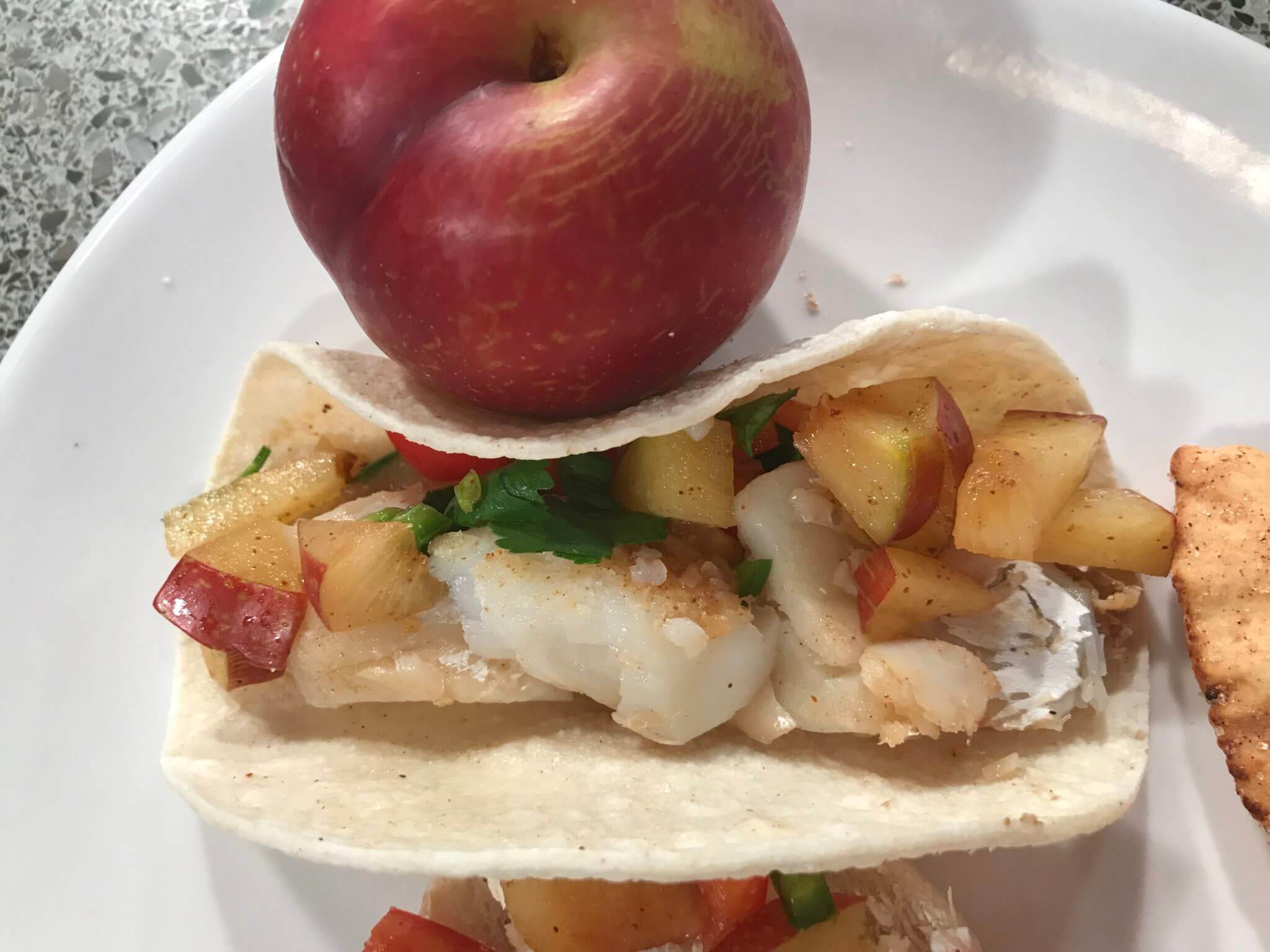 Tailgating and camping recipes: Fish tacos with plum salsa