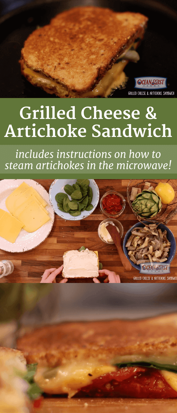 Grilled Cheese and Artichoke Sandwich | How To Steam Artichokes