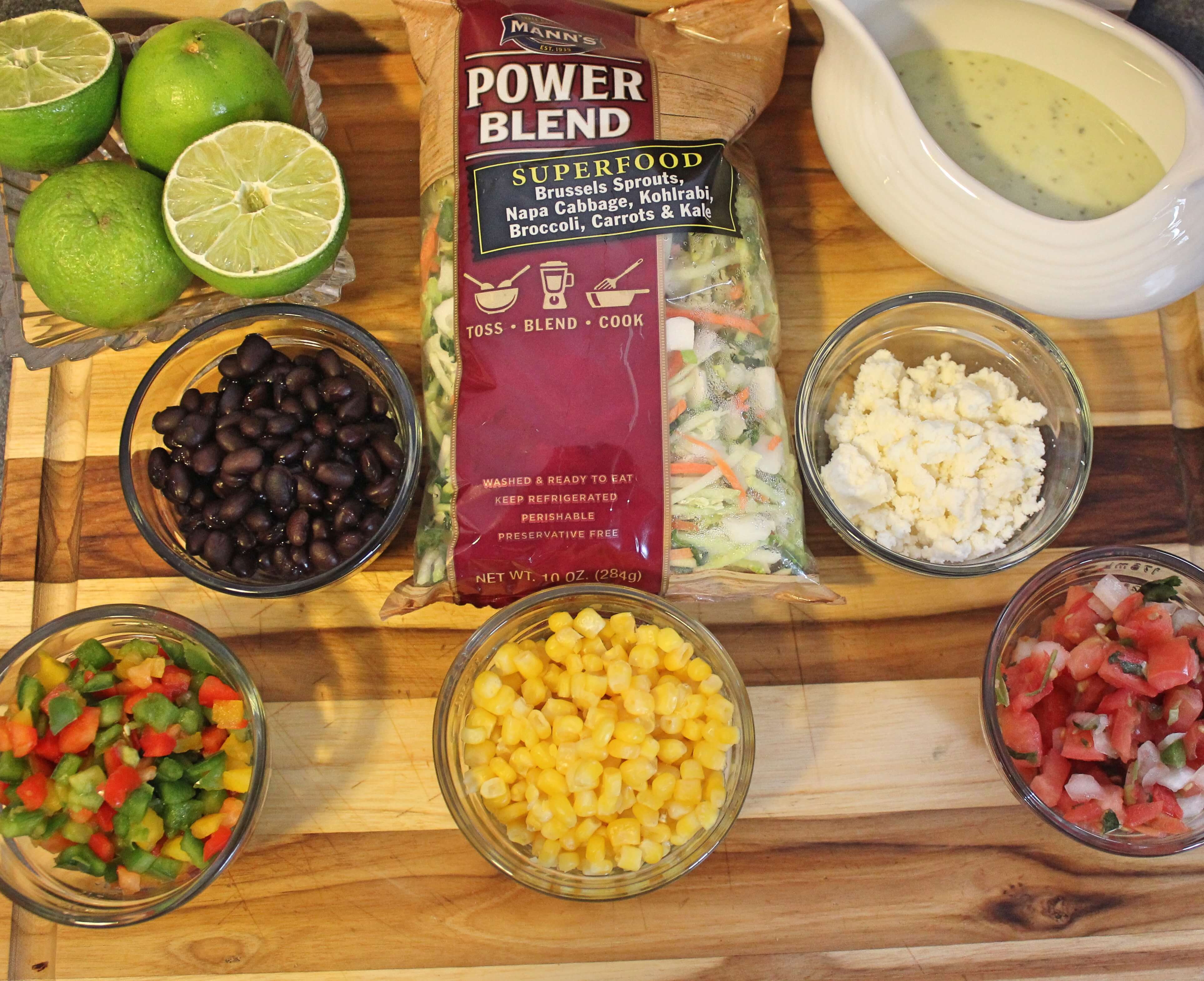 Ingredients for Mexican Slaw Salad