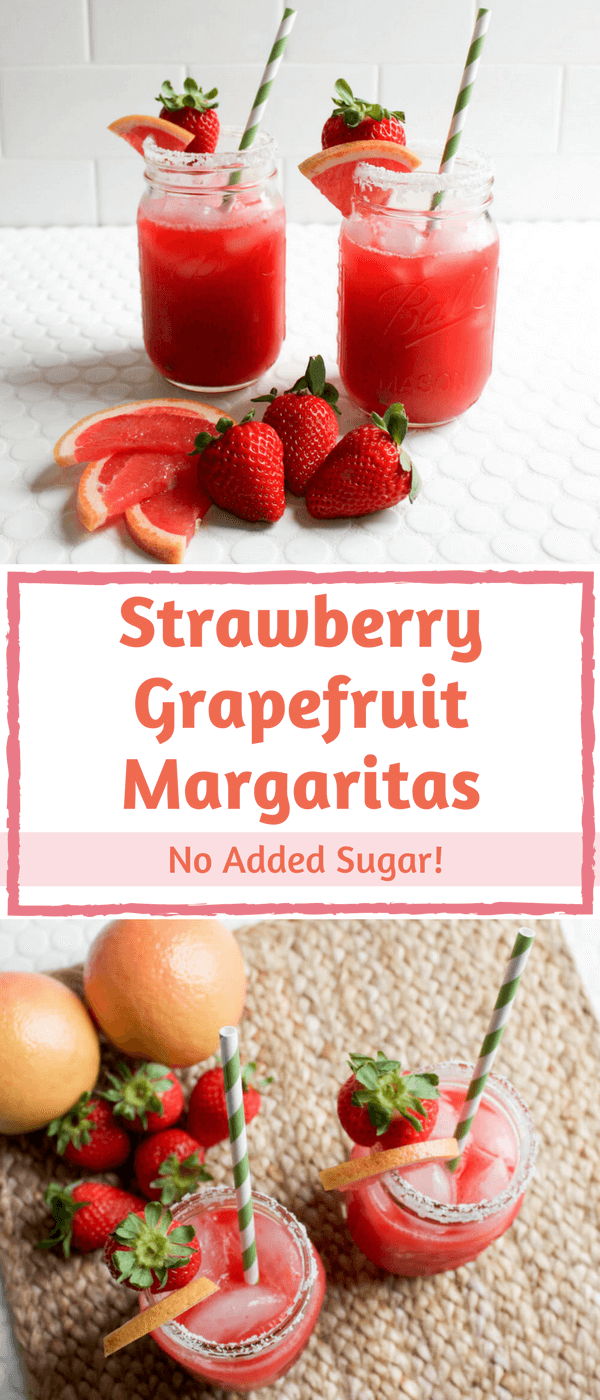 Strawberry Grapefruit Margarita Recipe | No Sugar Added