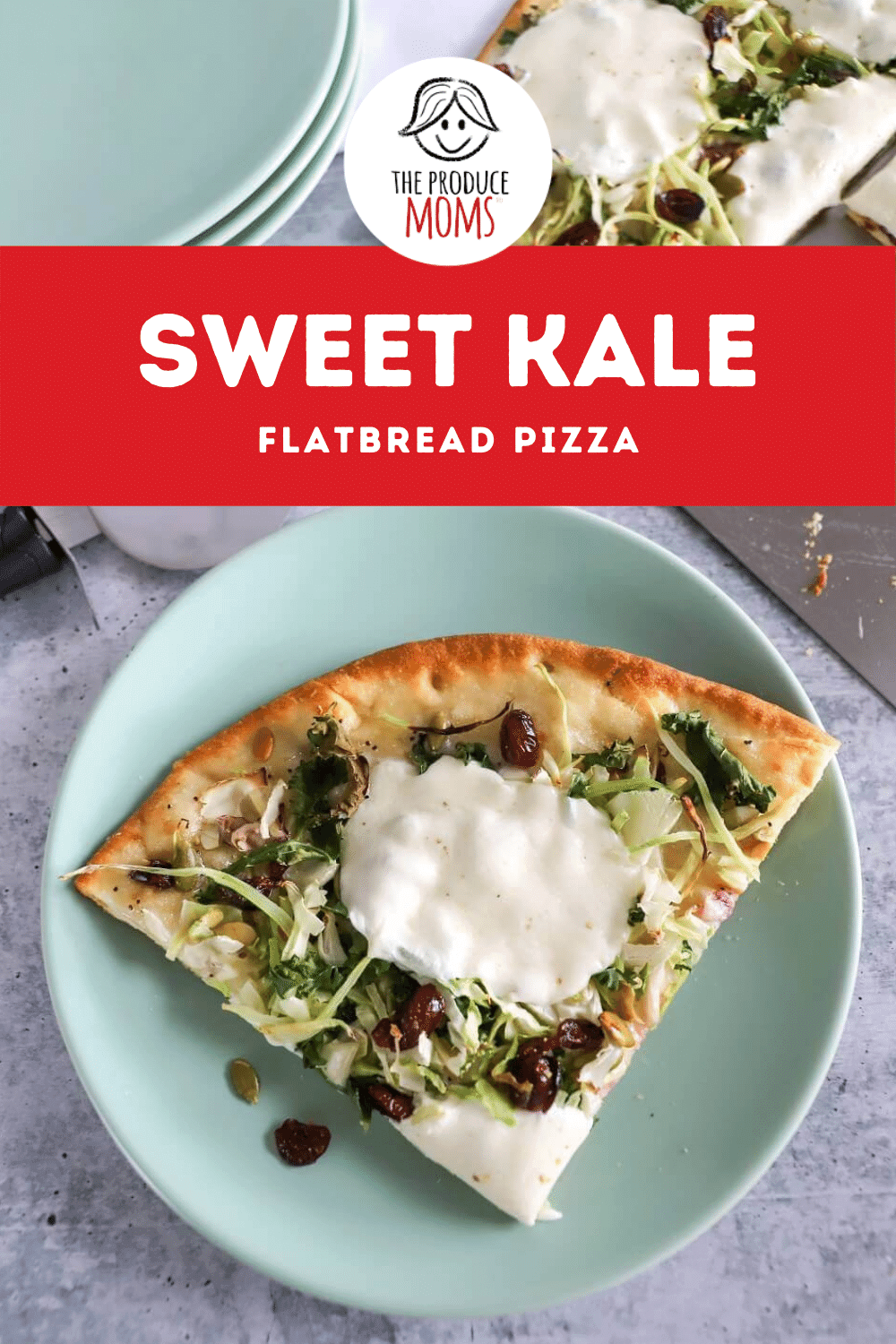 Sweet Kale Flatbread Pizza Pinterest Card