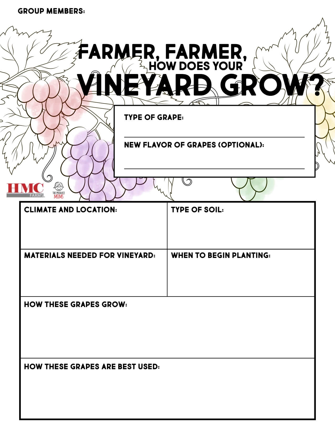 Farmer, Farmer, How Does Your Vineyard Grow? A Vineyard Lesson Plan
