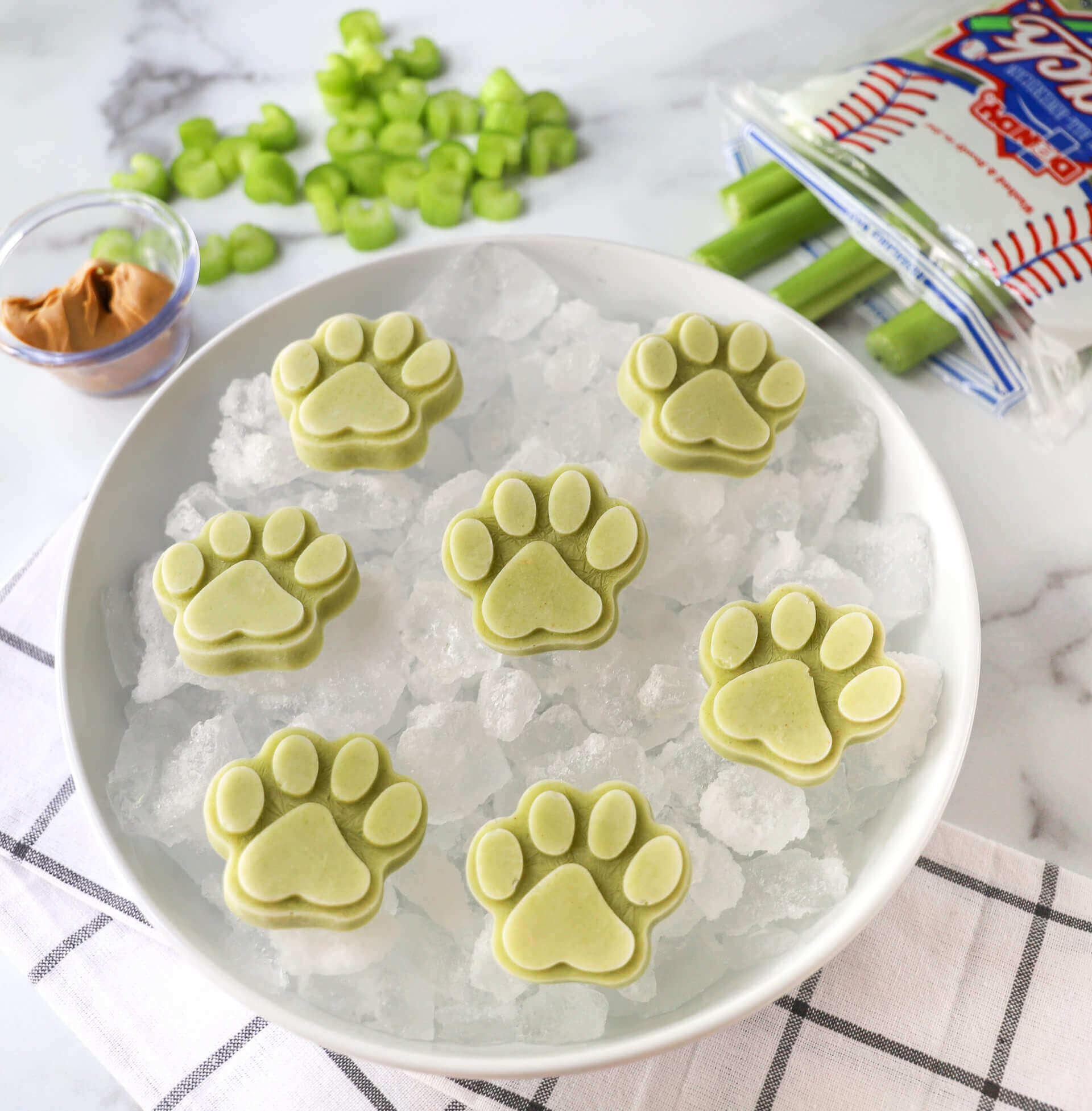 Celery and Peanut Butter Pupsicles